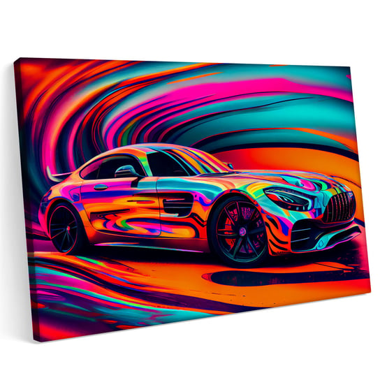 Obraz na płótnie 140x100cm Mercedes Benz AMG GT Samochód Sport Droga Tuning Abstrakcja Printonia