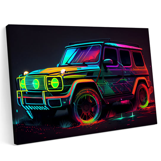 Obraz na płótnie 140x100cm Mercedes Benz G Klasa Abstrakcja Printonia