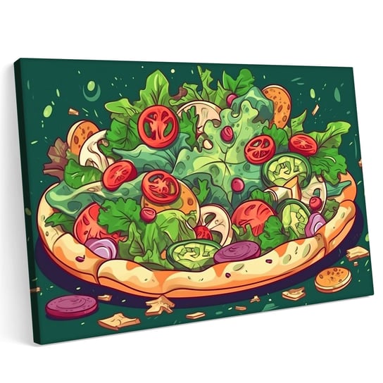 Obraz na płótnie 140x100cm Pizza Pizzeria Jedzenie Włochy Pomidor Warzywa Printonia