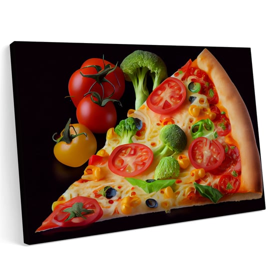 Obraz na płótnie 140x100cm Pizza Pizzeria Jedzenie Włochy Pomidor Warzywa Printonia