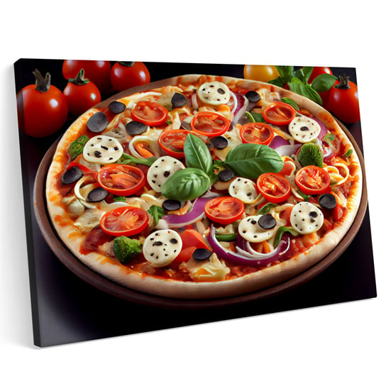 Obraz na płótnie 140x100cm Pizza Pizzeria Jedzenie Włochy Pomidor Warzywa Printonia