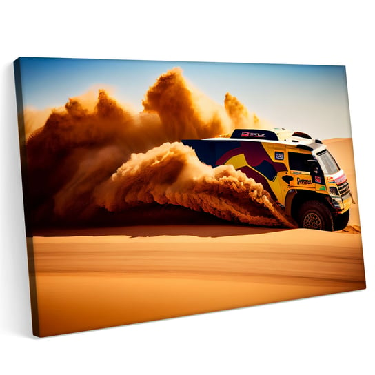 Obraz na płótnie 140x100cm Rajd Dakar Ciężarówka wydmy piasek Printonia