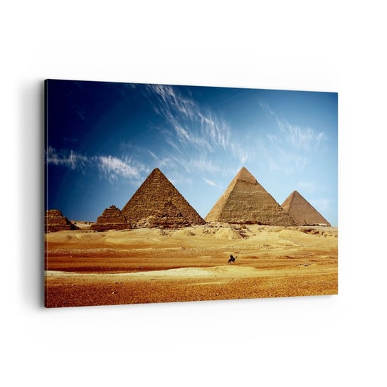 Obraz na płótnie - 40 wieków patrzy na was - 120x80cm - Piramidy Architektura Krajobraz - Nowoczesny obraz na ścianę do salonu do sypialni ARTTOR ARTTOR