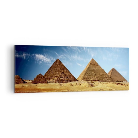 Obraz na płótnie - 40 wieków patrzy na was - 140x50cm - Piramidy Architektura Krajobraz - Nowoczesny Canvas obraz do salonu do sypialni ARTTOR ARTTOR