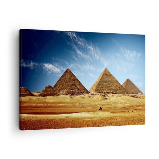 Obraz na płótnie - 40 wieków patrzy na was - 70x50cm - Piramidy Architektura Krajobraz - Nowoczesny Canvas obraz do salonu do sypialni ARTTOR ARTTOR