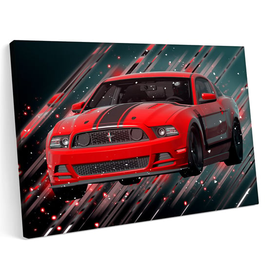 Obraz na płótnie 70x50 Ford Mustang Czerwony Sport Samochód Printonia