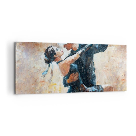 Obraz na płótnie - A la Rudolf Valentino - 100x40cm - Abstrakcja Taniec Tango - Nowoczesny foto obraz w ramie do salonu do sypialni ARTTOR ARTTOR