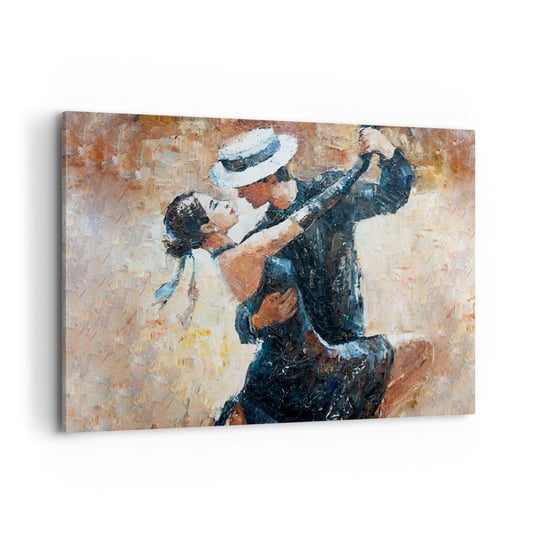 Obraz na płótnie - A la Rudolf Valentino - 100x70cm - Abstrakcja Taniec Tango - Nowoczesny foto obraz w ramie do salonu do sypialni ARTTOR ARTTOR