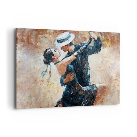 Obraz na płótnie - A la Rudolf Valentino - 120x80cm - Abstrakcja Taniec Tango - Nowoczesny obraz na ścianę do salonu do sypialni ARTTOR ARTTOR