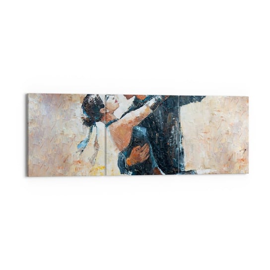Obraz na płótnie - A la Rudolf Valentino - 150x50 cm - Obraz nowoczesny - Abstrakcja, Taniec, Tango, Tancerze, Sztuka - CA150x50-3773 ARTTOR