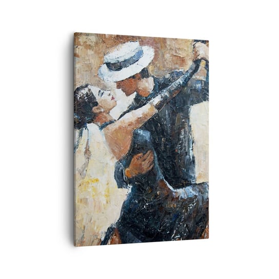 Obraz na płótnie - A la Rudolf Valentino - 50x70cm - Abstrakcja Taniec Tango - Nowoczesny Canvas obraz do salonu do sypialni ARTTOR ARTTOR