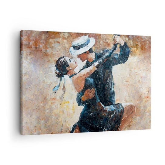 Obraz na płótnie - A la Rudolf Valentino - 70x50cm - Abstrakcja Taniec Tango - Nowoczesny Canvas obraz do salonu do sypialni ARTTOR ARTTOR