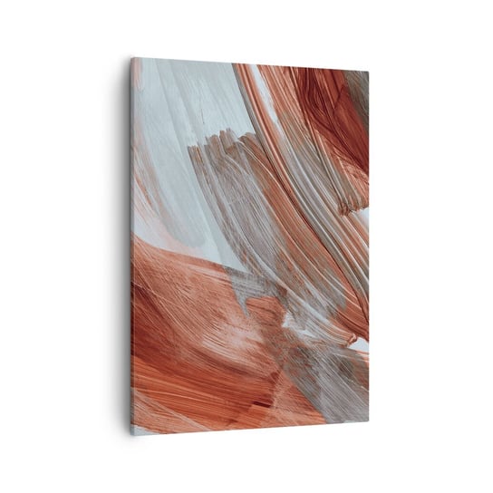 Obraz na płótnie - Abstrakcja jesienna i wietrzna - 50x70cm - Sztuka Chaos Minimalizm - Nowoczesny Canvas obraz do salonu do sypialni ARTTOR ARTTOR