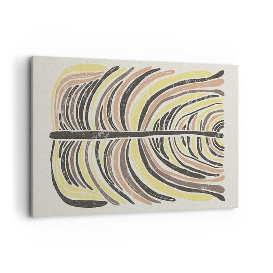 Obraz na płótnie - Abstrakcja pełna życia - 120x80cm - Boho Minimalizm Pastelowe - Nowoczesny obraz na ścianę do salonu do sypialni ARTTOR ARTTOR