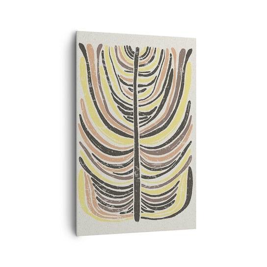 Obraz na płótnie - Abstrakcja pełna życia - 80x120cm - Boho Minimalizm Pastelowe - Nowoczesny obraz na ścianę do salonu do sypialni ARTTOR ARTTOR