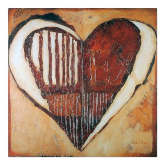 Obraz na płótnie, Abstrakcja - serce, 100x100 cm Feeby