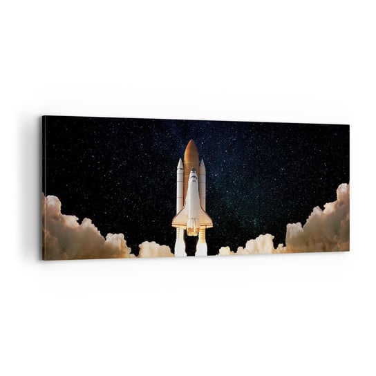 Obraz na płótnie - Ad astra! - 100x40cm - Kosmos Astronomia Statek Kosmiczny - Nowoczesny foto obraz w ramie do salonu do sypialni ARTTOR ARTTOR