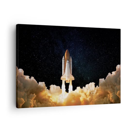 Obraz na płótnie - Ad astra! - 70x50cm - Kosmos Astronomia Statek Kosmiczny - Nowoczesny Canvas obraz do salonu do sypialni ARTTOR ARTTOR