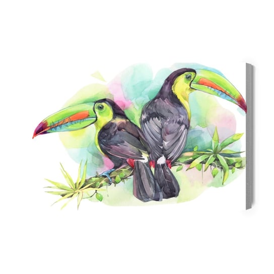 Obraz Na Płótnie Akwarelowe Papugi 100x70 Inna marka