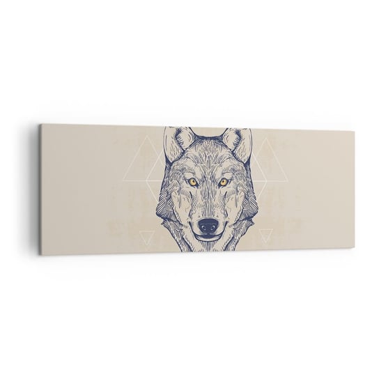 Obraz na płótnie - Alfa o przenikliwym spojrzeniu - 140x50cm - Zwierzęta Pies Husky - Nowoczesny Canvas obraz do salonu do sypialni ARTTOR ARTTOR