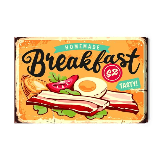 Obraz Na Płótnie Angielskie Śniadanie W Stylu Retro? 90x60 NC Inna marka