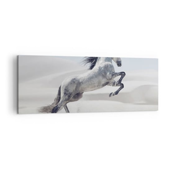 Obraz na płótnie - Arabski książę - 140x50cm - Zwierzęta Koń Koń W Galopie - Nowoczesny Canvas obraz do salonu do sypialni ARTTOR ARTTOR