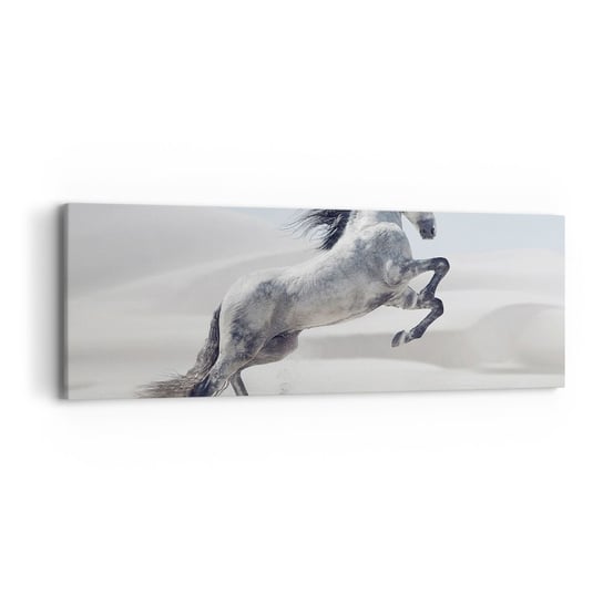 Obraz na płótnie - Arabski książę - 90x30cm - Zwierzęta Koń Koń W Galopie - Nowoczesny Canvas obraz do salonu do sypialni ARTTOR ARTTOR