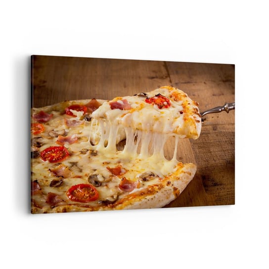 Obraz na płótnie - Arcydzieło sztuki włoskiej - 120x80cm - Gastronomia Pizza Włochy - Nowoczesny obraz na ścianę do salonu do sypialni ARTTOR ARTTOR