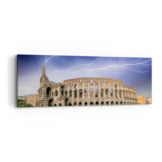 Obraz na płótnie - Arena walki - 90x30cm - Architektura Rzym Koloseum - Nowoczesny Canvas obraz do salonu do sypialni ARTTOR ARTTOR
