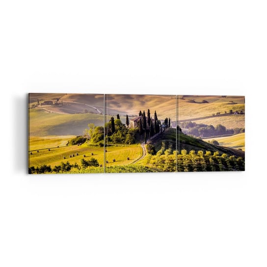 Obraz na płótnie - Arkadia - pejzaż toskański - 120x40 cm - Obraz nowoczesny - Krajobraz, Toskania, Winnice, Podróże, Włochy - CA120x40-2465 ARTTOR