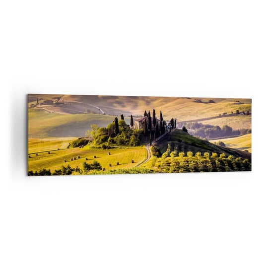 Obraz na płótnie - Arkadia - pejzaż toskański - 160x50 cm - Obraz nowoczesny - Krajobraz, Toskania, Winnice, Podróże, Włochy - AB160x50-2465 ARTTOR