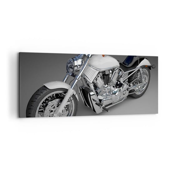 Obraz na płótnie - Aż chce się klęknąć - 120x50cm - Motoryzacja Motocykl Podróże - Nowoczesny obraz na ścianę do salonu do sypialni ARTTOR ARTTOR