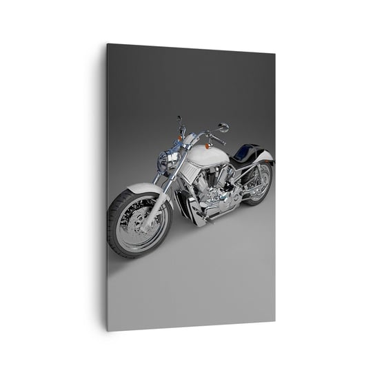 Obraz na płótnie - Aż chce się klęknąć - 80x120cm - Motoryzacja Motocykl Podróże - Nowoczesny obraz na ścianę do salonu do sypialni ARTTOR ARTTOR