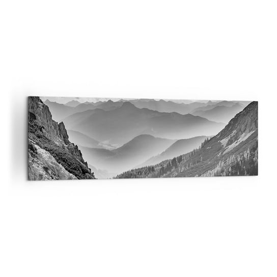 Obraz na płótnie - Aż po horyzont - 160x50cm - Krajobraz Góry Alpy - Nowoczesny foto obraz w ramie do salonu do sypialni ARTTOR ARTTOR