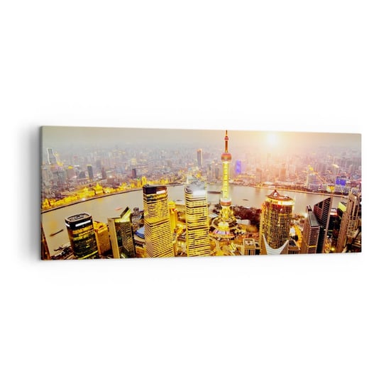 Obraz na płótnie - Azjatycki sen - 140x50cm - Miasto Krajobraz Architektura - Nowoczesny Canvas obraz do salonu do sypialni ARTTOR ARTTOR