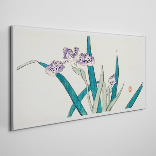 Obraz Na Płótnie Azjatyckie kwiaty rysunek 100x50 Coloray