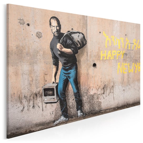 Obraz na płótnie Banksy - Steve Jobs - 120x80 cm VAKU-DSGN Nowoczesne obrazy