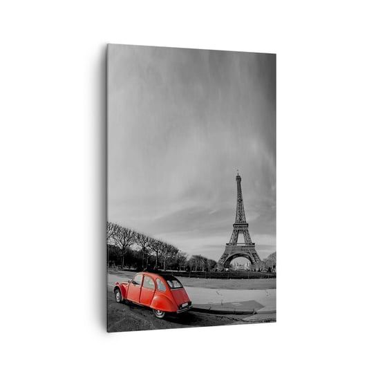 Obraz na płótnie - Bardziej paryskie niż sam Paryż - 80x120cm - Miasto Wieża Eiffla Paryż - Nowoczesny obraz na ścianę do salonu do sypialni ARTTOR ARTTOR