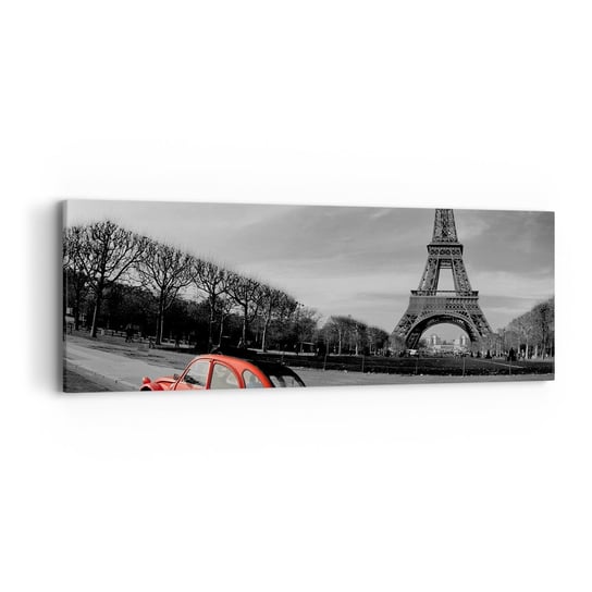 Obraz na płótnie - Bardziej paryskie niż sam Paryż - 90x30cm - Miasto Wieża Eiffla Paryż - Nowoczesny Canvas obraz do salonu do sypialni ARTTOR ARTTOR