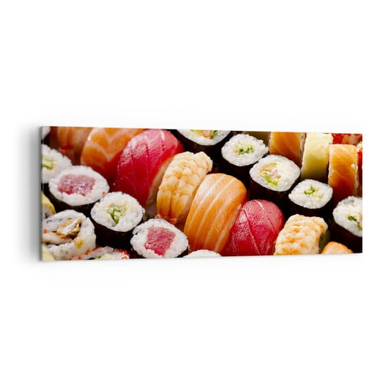 Obraz na płótnie - Barwy i smaki Azji - 140x50cm - Gastronomia Sushi Azja - Nowoczesny Canvas obraz do salonu do sypialni ARTTOR ARTTOR
