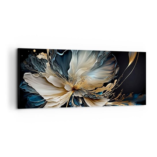 Obraz na płótnie - Baśniowy kwiat paproci - 100x40cm - Kwiat Botanika Art Deco - Nowoczesny foto obraz w ramie do salonu do sypialni ARTTOR ARTTOR