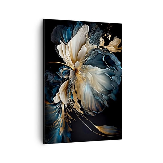 Obraz na płótnie - Baśniowy kwiat paproci - 50x70cm - Kwiat Botanika Art Deco - Nowoczesny Canvas obraz do salonu do sypialni ARTTOR ARTTOR
