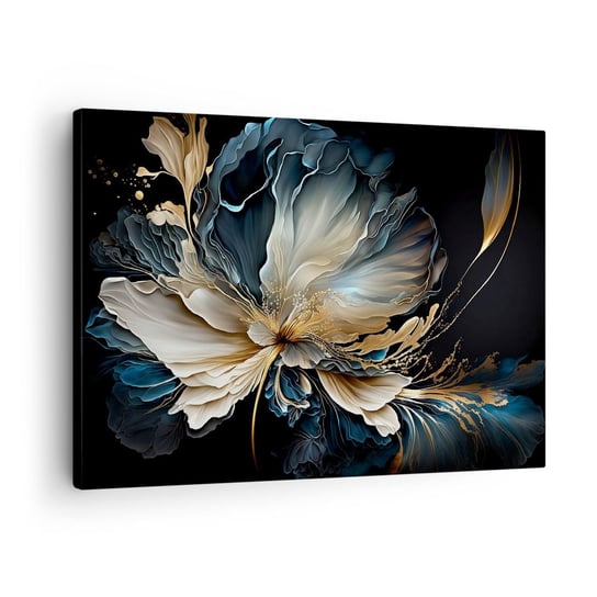 Obraz na płótnie - Baśniowy kwiat paproci - 70x50cm - Kwiat Botanika Art Deco - Nowoczesny Canvas obraz do salonu do sypialni ARTTOR ARTTOR