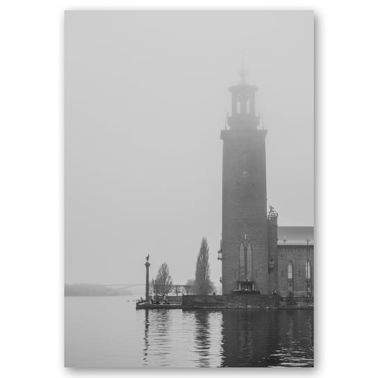 Obraz na płótnie Bell Tower Over Water 60x90 Legendarte