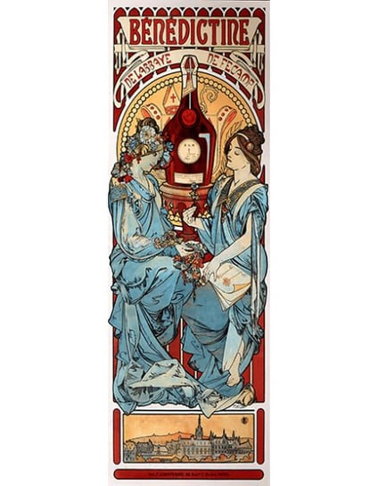 Obraz na płótnie Benedictine - Alfons Mucha 90x30 Fedkolor