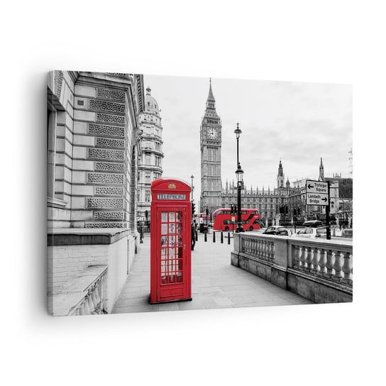 Obraz na płótnie - Bez wątpienia Londyn - 70x50cm - Miasto Londyn Architektura - Nowoczesny Canvas obraz do salonu do sypialni ARTTOR ARTTOR