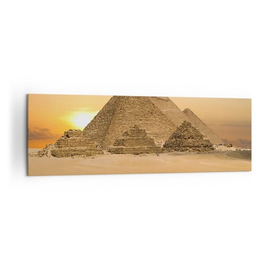 Obraz na płótnie - Bez zmian od tysięcy lat - 160x50cm - Architektura Egipt Piramidy - Nowoczesny foto obraz w ramie do salonu do sypialni ARTTOR ARTTOR