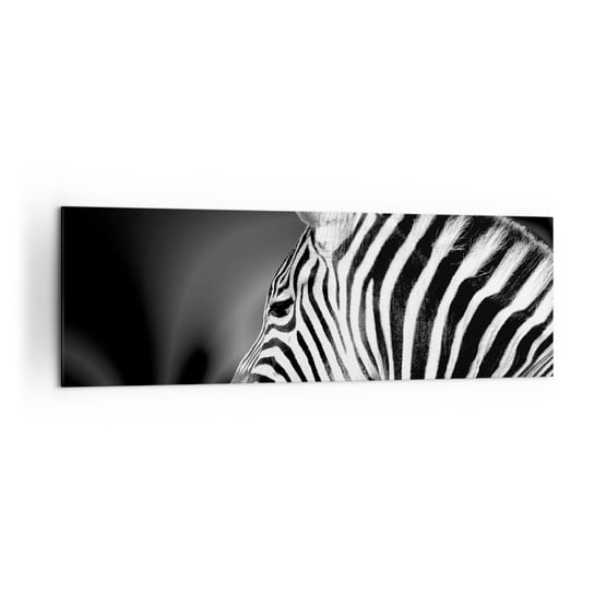 Obraz na płótnie - Białe jest białe, a czarne jest czarne - 160x50cm - Zebra Czarno-Biały Zwierzęta - Nowoczesny foto obraz w ramie do salonu do sypialni ARTTOR ARTTOR