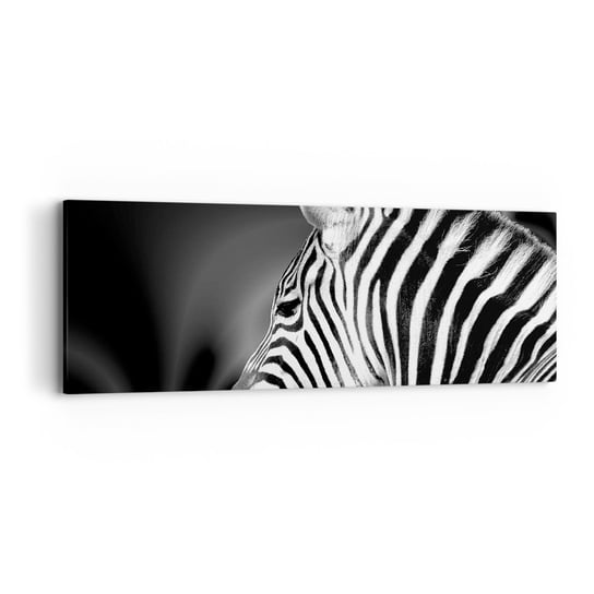 Obraz na płótnie - Białe jest białe, a czarne jest czarne - 90x30cm - Zebra Czarno-Biały Zwierzęta - Nowoczesny Canvas obraz do salonu do sypialni ARTTOR ARTTOR