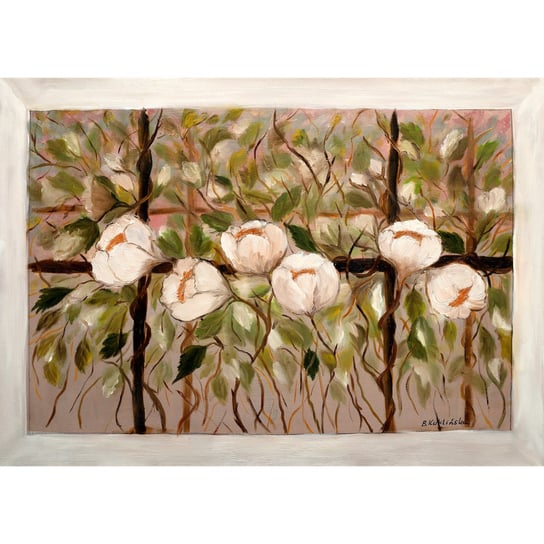 Obraz na płótnie: Białe kwiaty, 100x70 cm Art-Canvas